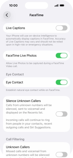 Press the indicator next to 