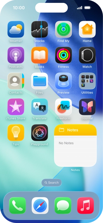 If you're using a Widget Stack: slide up or down on the stack to select the required widget.