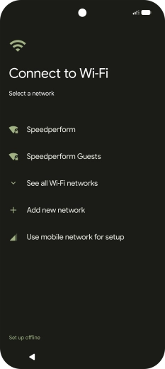 Press the required Wi-Fi network.