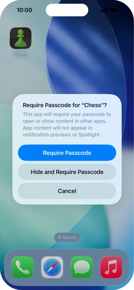 Press Require Passcode.