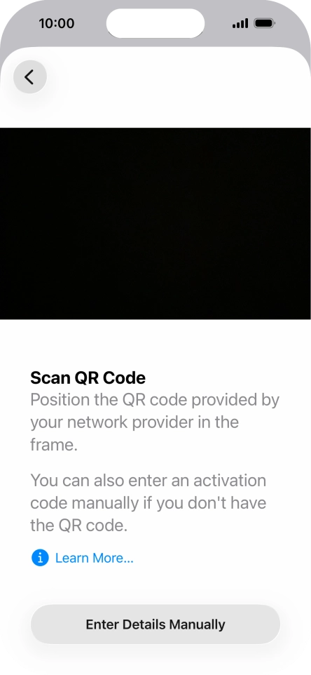 Place the QR code you've received inside the phone camera frame to scan the code.