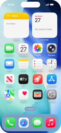 When the phone is turned on, you can always see the battery power level. The larger the coloured section of the battery icon, the more remaining battery power.