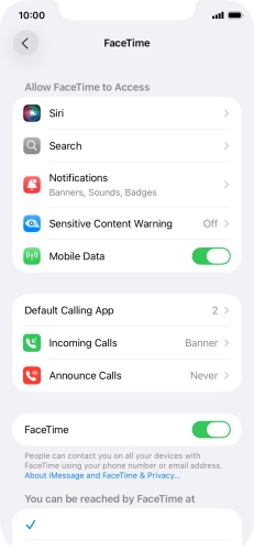 Press the indicator next to 