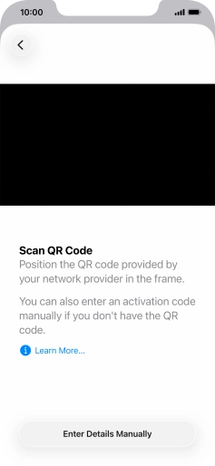 Place the QR code you've received inside the phone camera frame to scan the code.
