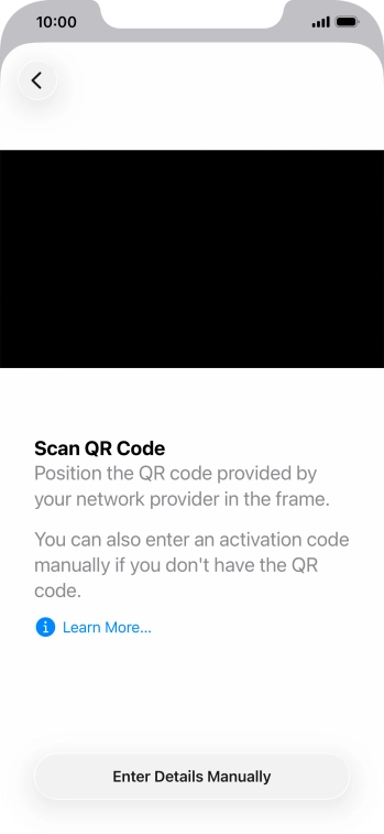 Place the QR code you've received inside the phone camera frame to scan the code.