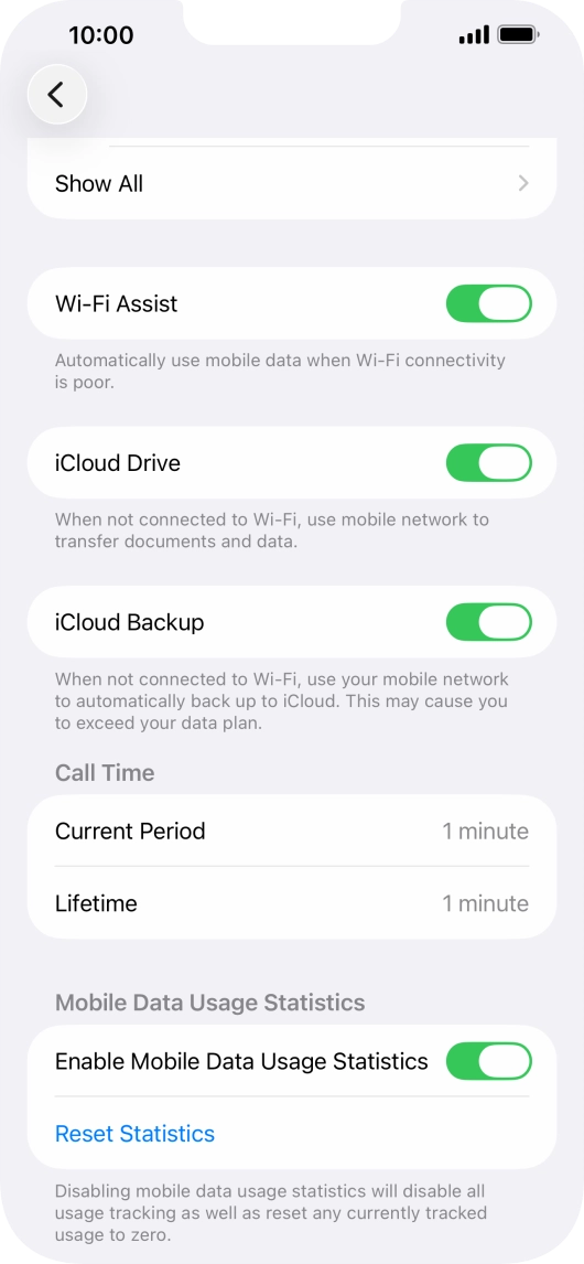 Press the indicator next to 