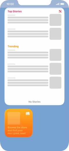 Press and hold the required widget until a pop-up menu is displayed.