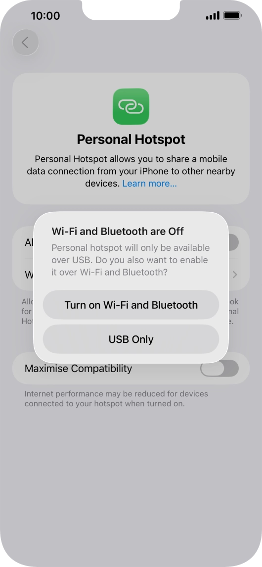 If Wi-Fi is turned off, press Turn on Wi-Fi and Bluetooth.