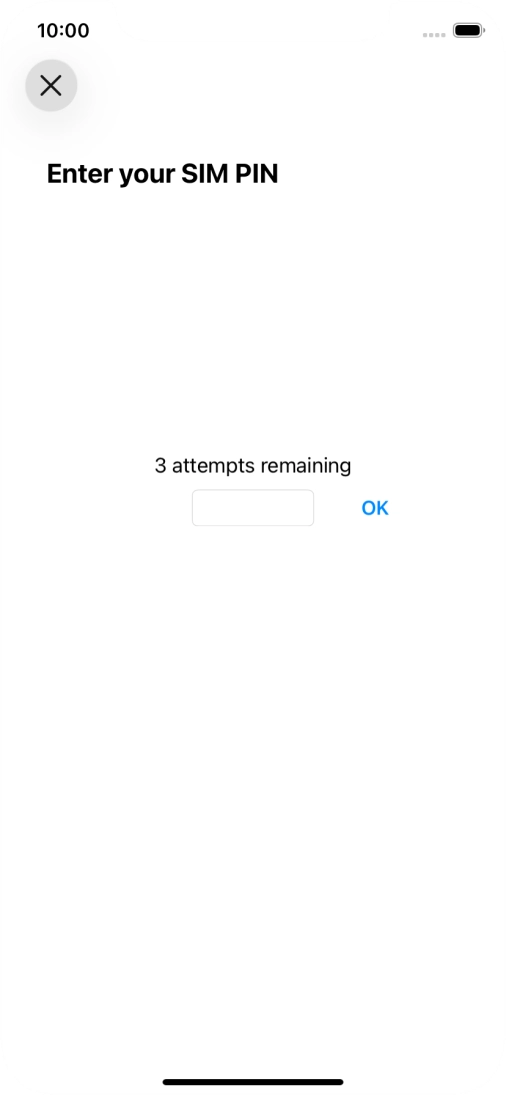 If your SIM is locked, key in your PIN and press OK. The default PIN is 1111.