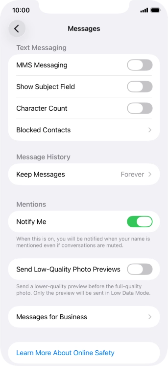 Press the indicator next to 