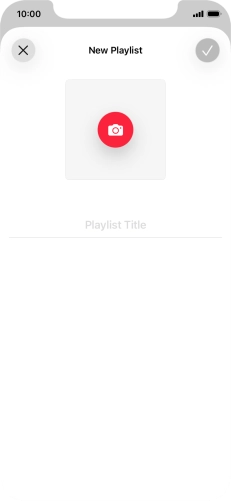 Press the text input field and key in a name for the playlist.
