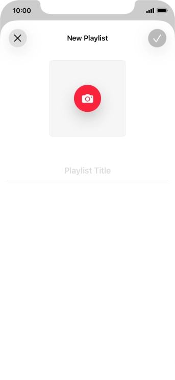 Press the text input field and key in a name for the playlist.