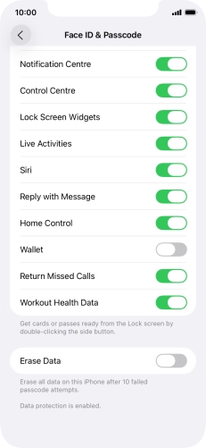 Press the indicator next to 
