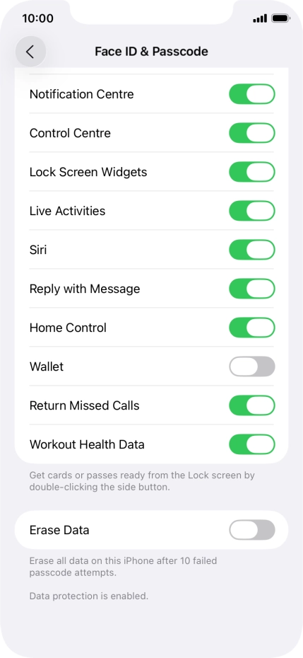 Press the indicator next to 