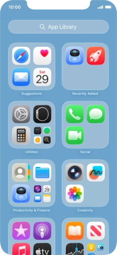 Press the required app.