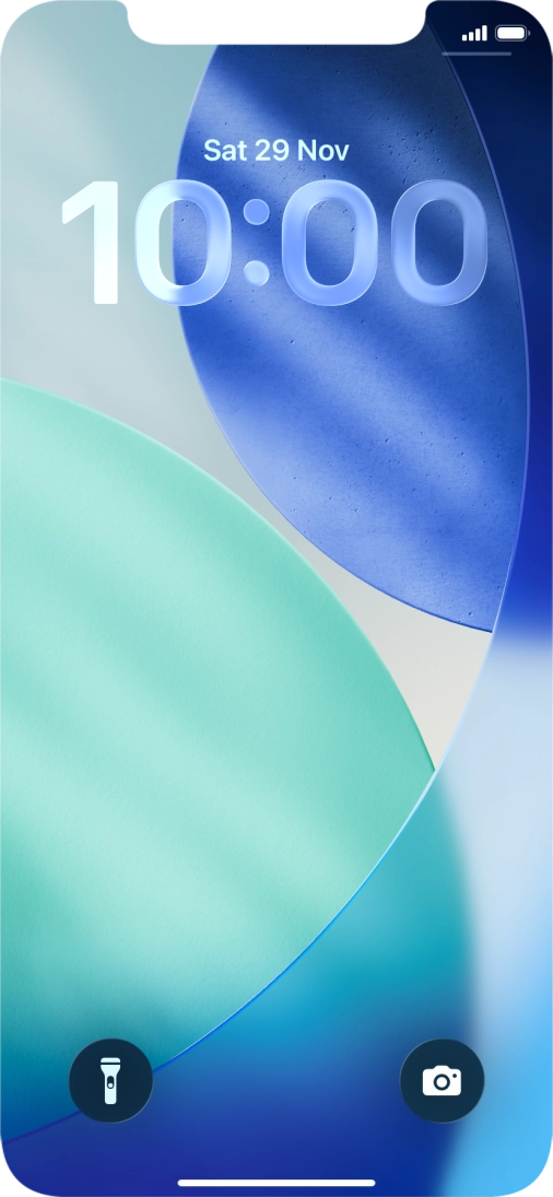 Press and hold anywhere on the lock screen.