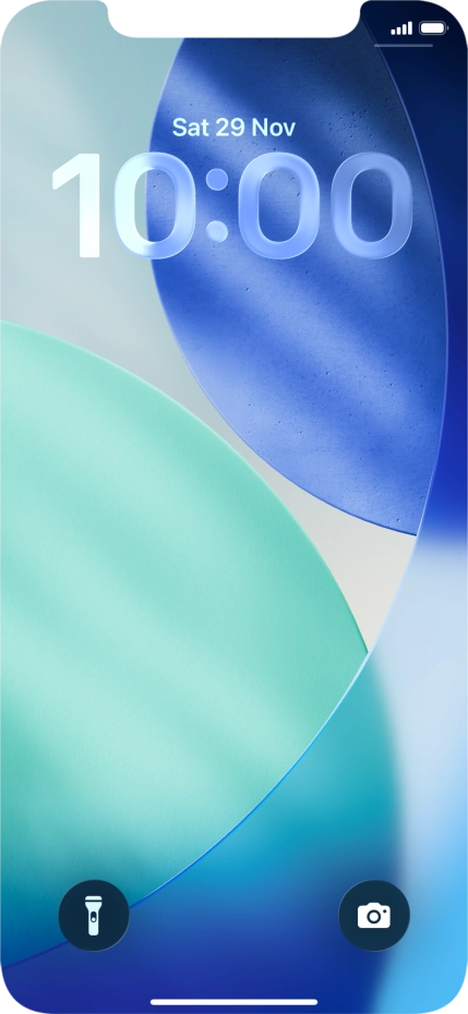 Press and hold anywhere on the lock screen.