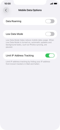 Press the indicator next to 