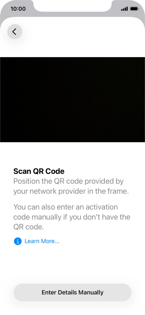 Place the QR code you've received inside the phone camera frame to scan the code.