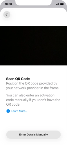 Place the QR code you've received inside the phone camera frame to scan the code.