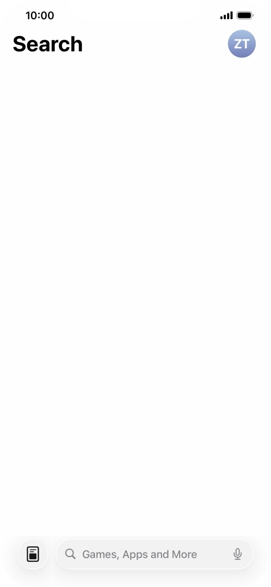 Press the search field and key in the name or subject of the required app.