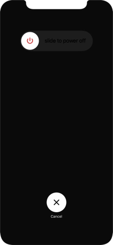 Press and drag the power off icon right.