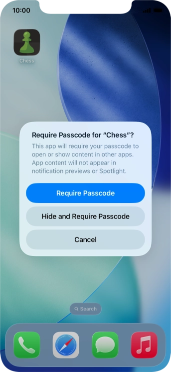 Press Require Passcode.