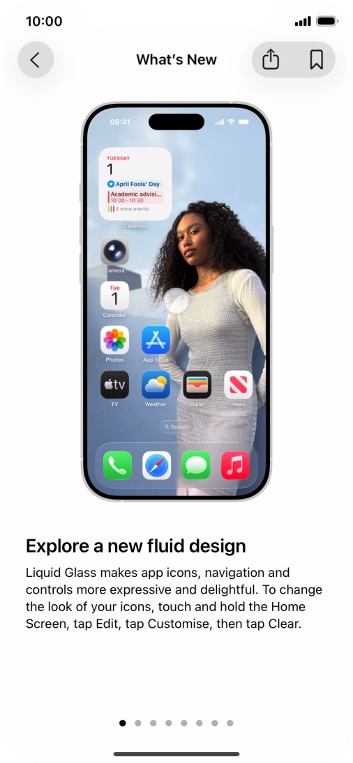 Slide your finger upwards starting from the bottom of the screen to return to the home screen.