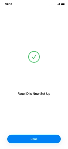 Press Done. If you haven't previously selected a phone lock code, key in a code of your own choice twice.