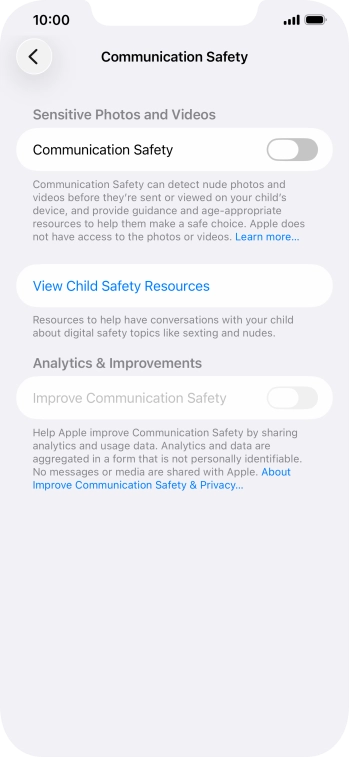 Press the indicator next to 