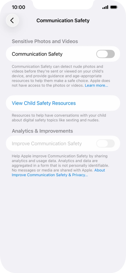 Press the indicator next to 