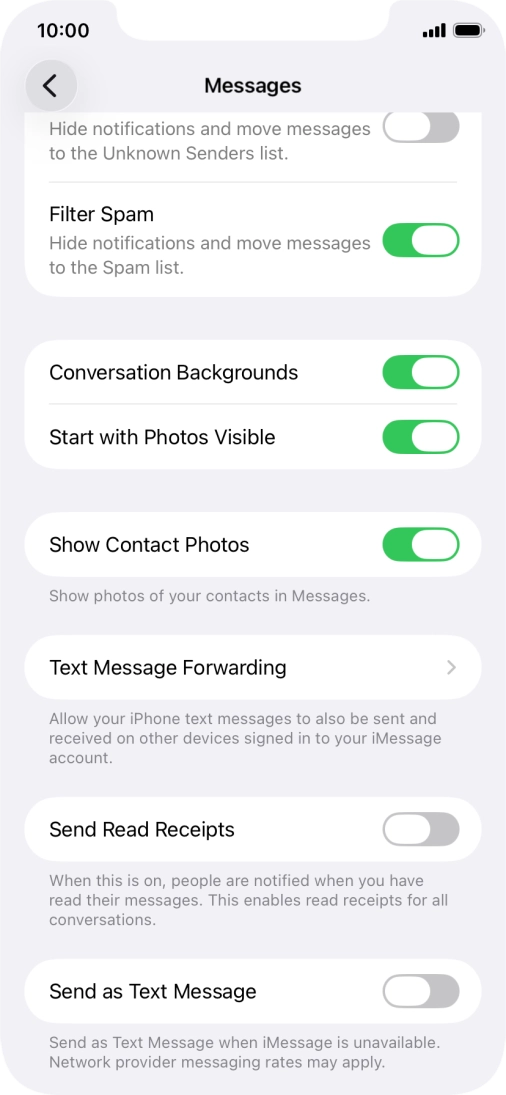Press the indicator next to 