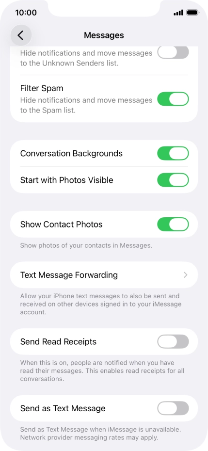 Press the indicator next to 