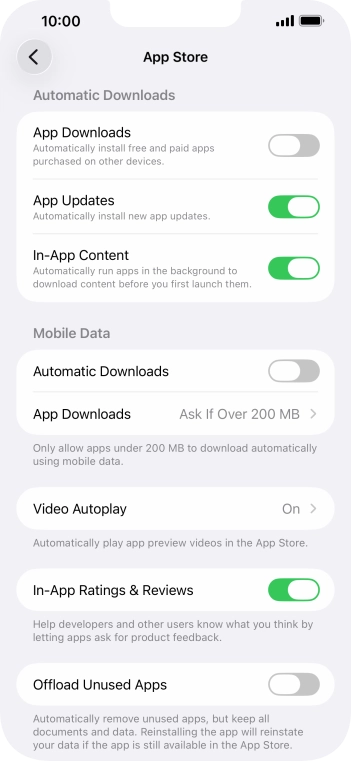 Press the indicator next to 