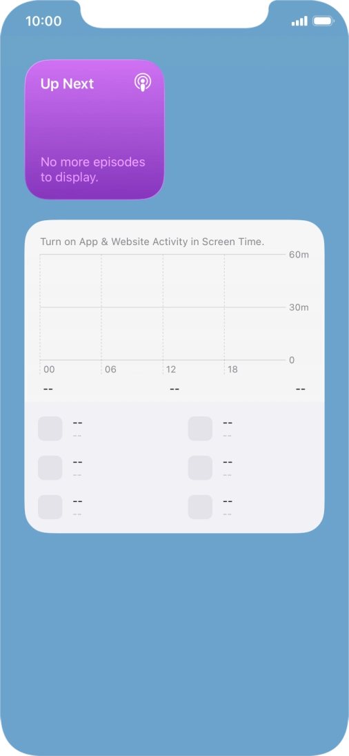 Press and hold the required Widget Stack.