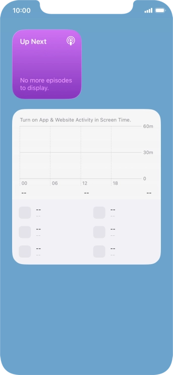 Press and hold the required Widget Stack.