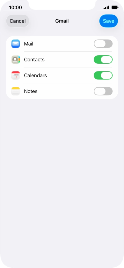 If this screen is displayed, you email account has been recognised and set up automatically. Follow the instructions on the screen to key in more information and finish setting up your phone.