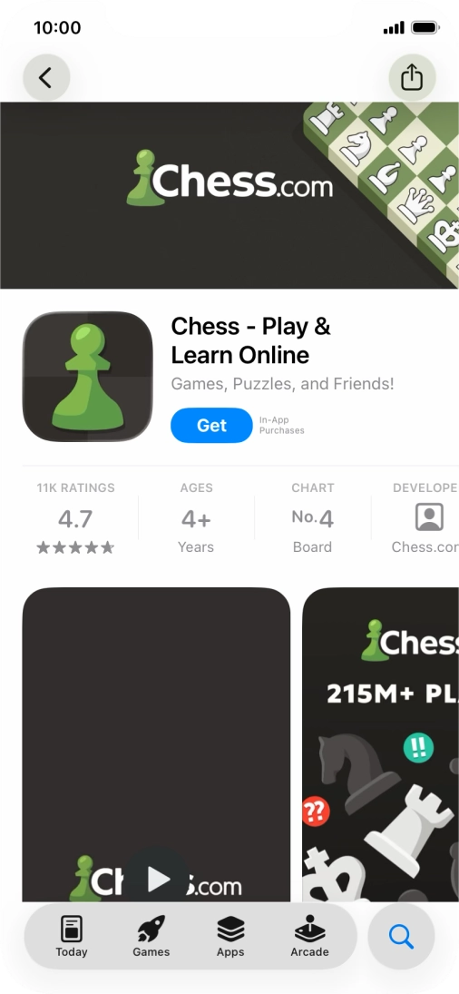 Press Get and follow the instructions on the screen to install the app.