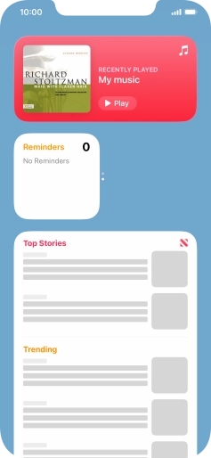 Press and hold the required Widget Stack.