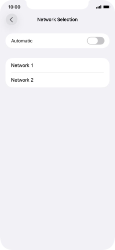 If you turn off the function, press the required network.