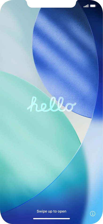 Slide your finger upwards starting from the bottom of the screen.