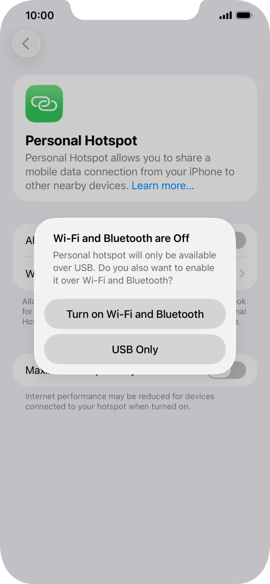 If Wi-Fi is turned off, press Turn on Wi-Fi and Bluetooth.
