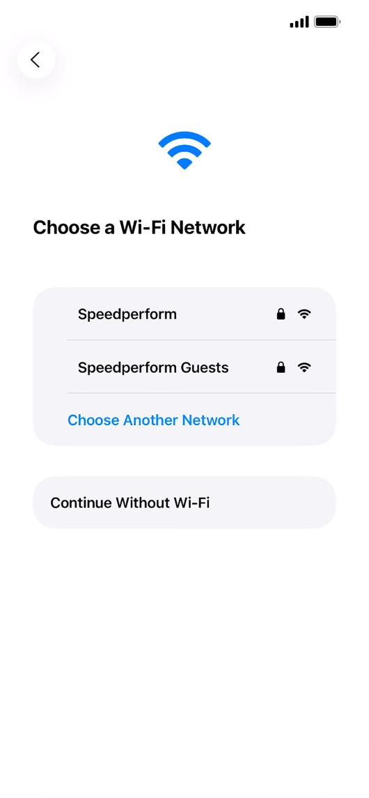 Press the required Wi-Fi network.