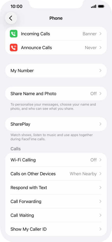 Press Show My Caller ID.