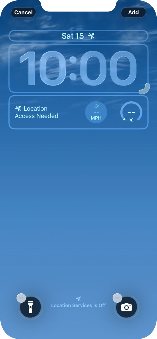 To customise the way the lock screen date is displayed, press the date widget and follow the instructions on the screen to find the required widget display mode.