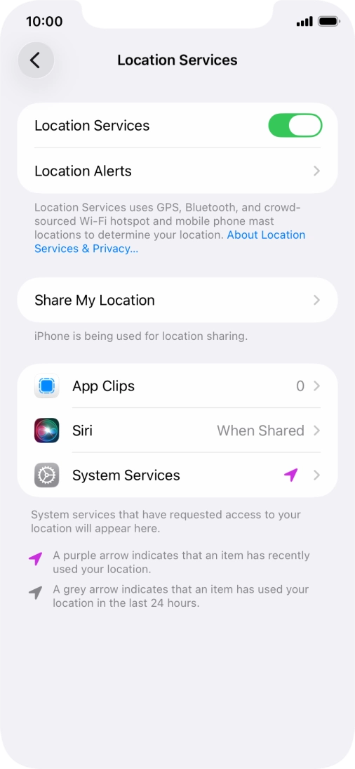 Press the required app.