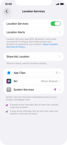 Press the required app.