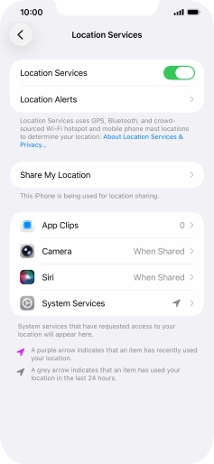 Press the required app.