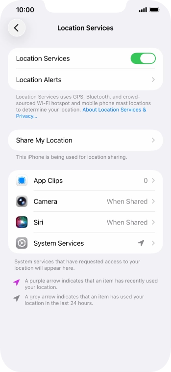 Press the required app.