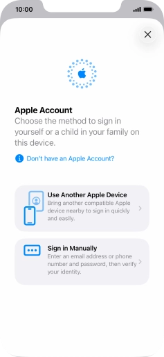 Press Sign in Manually.